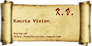 Kaszta Vivien névjegykártya